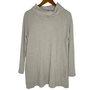 PureJill J Jill Gray Soft Touch Long Sleeve Turtle Neck Shirt Size Medium Womens